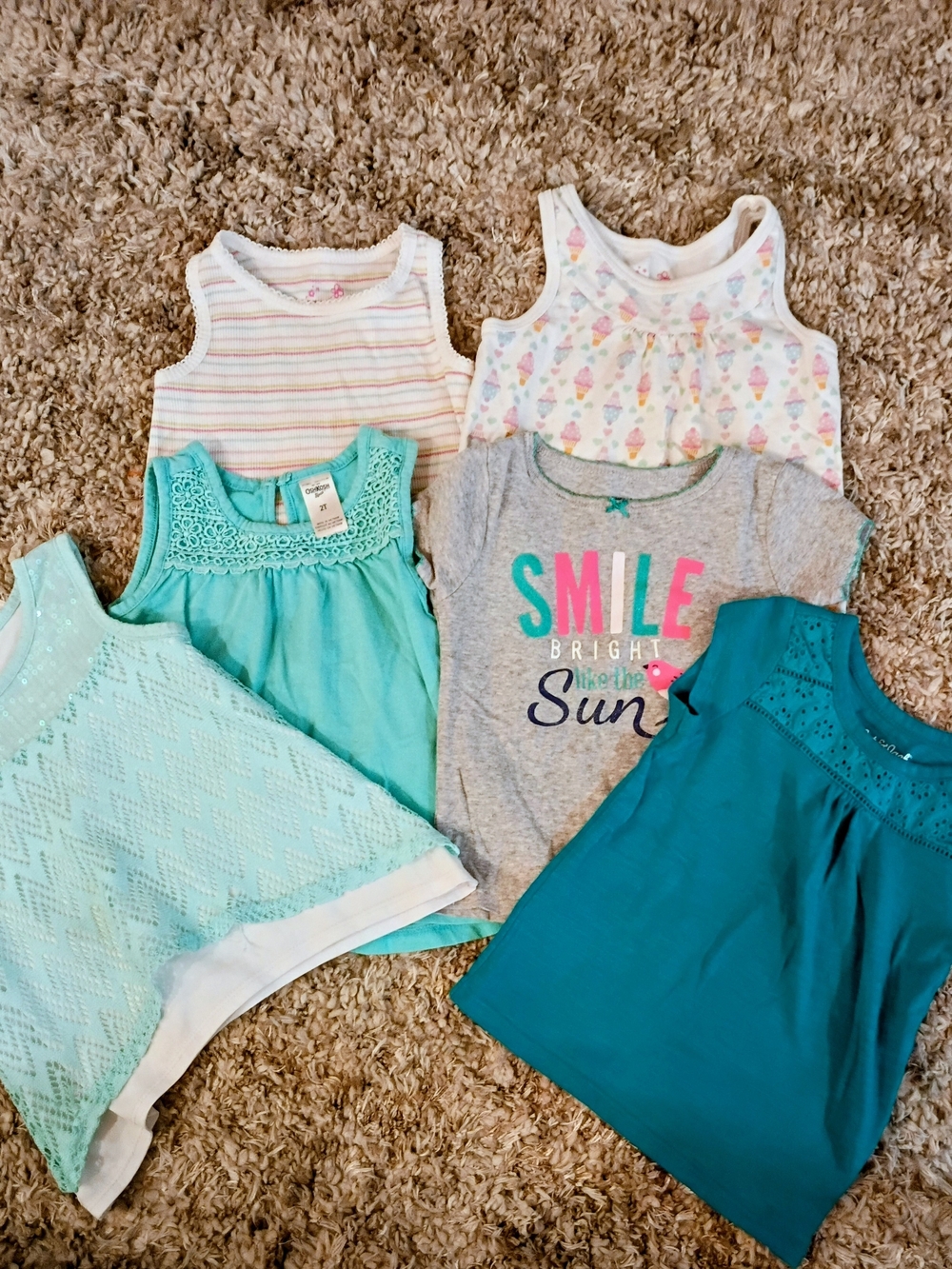 Girls Bundle Of 6 Tops Size 2T
